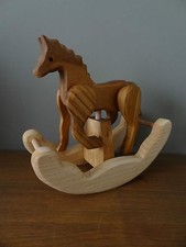 Cheval à bascule en bois - fait main, beau jouet Wooden jouets price
