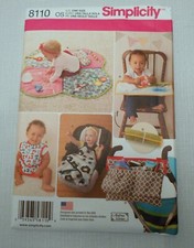 8110 Simplicity Uncut Pattern, Base, Stroller Blanket & Organizer, Bib, Tray Mat Tray Mat price