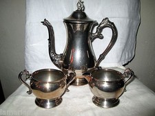 SET DE CAFETIERE+SUCRIER+POT A LAIT METAL  ARGENTE SIGNE HILGRIM COFFEE SET Cezve ensembles price