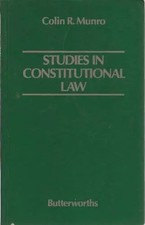 Studies in Constitutional Law, Colin R. Munro Constitutional Law price