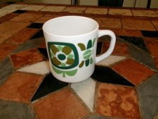 MUG Ancien Arcopal Seventies Mobil Camping Fleur Tasse Vintage VERT   Collection Mug price