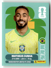 Panini 2026 Coupe Du Monde WM Amérique Sticker N° BRA 17 Matheus Cunha Brésil Bra price