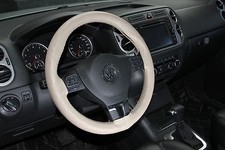 Housse De Volant En Cuir PVC Beige Avec Couture Taille M 43003A Steering Wheel housse price