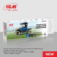 ICM 3058 - Acrylic Paint Jeu pour Américain Voitures Of The Early Xx - Neuf Voiture Paints price