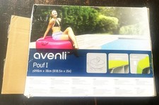 POUF COUSSIN marque AVENLI assise gonflable Ø 98 x 38cm H. couleur grise NEUF Pouf price