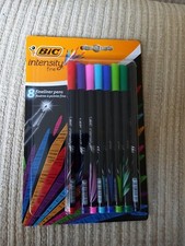 Stylos à pointe feutre fine intensité BIC - Lot de 8 - Différentes couleurs (0,4 mm) Felt-tip stylo price