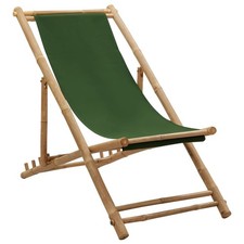 Chaise de Terrasse Bambou et Toile Rouge Plage Jardin Camping Extérieur vidaXL Solaire Lounger price