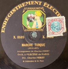 Charles Feret Orch à Plectre de Paris : Marche Turc DISQUE 78 rpm PATHE X. 8689 Turc classiques price