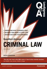 Law Express Question and Answer: Criminal Law (Q&A Revision Guide) (Law Expr Criminal Law price