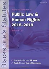 Blackstones Statutes on Public Law & Human Rights 2018-2019 (Blackstones Statute Human Rights Law price