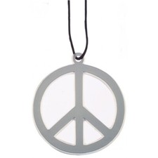 Collier de la Paix Peace Carton Baba Cool Hippie Déguisement Costume Party 68's Costume collier price