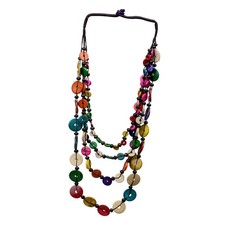 Collier multicolore pendentif bijoux 31,5 pouces pour costume cosplay voyage Costume collier price