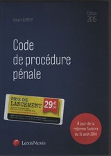Code de procédure pénale 2015 - Gilbert Azibert - V2254516 Criminal Procedure Law price