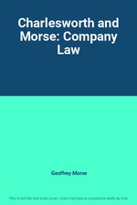 Charlesworth and Morse: Company Law, Geoffrey Morse Company Law price