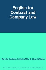 English for Contract and Company Law, Marcella Chartrand,  Catherine Millar et Company Law price