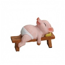 Figurine de Cochon Peinte Micro-Paysage Petit Cochon Rosé Style Jardin pour Jardin Bench price