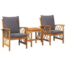 Bois d'Acacia Solide Salon de Jardin 4 pcs Mobilier de Patio Terrasse vidaXL Jardin Armchair price