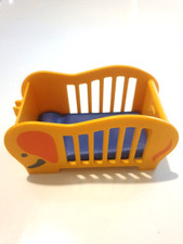 Playmobil 3207 (30623720) lit bébé jaune orange côtés forme éléphant,matelasbleu Lit bébé price