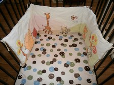 Beau tour de lit bébé ou pour parc avec motifs animaux « KITCHOUN » en TBE Lit bébé price