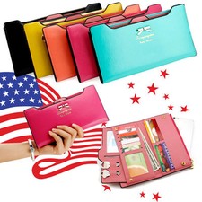 Mode Femme Portefeuille Cuir Long Carte Support Étui Sac à Main Neuf Carte support femme price