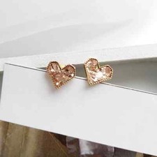 Boucles d'oreilles cœur en or rose boucles d'oreilles pour femmes boucles d'o... Or boucles d'oreilles price