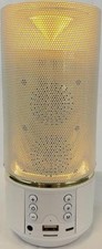 Tabletop Portable Bluetooth Speaker FM TFT Slot USB Port AUX Rechargeable White Powered Speaker price