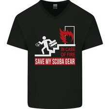 T-Shirt En Coton Pour Homme V-Cou Save My Scuba Gear Diver Diving Dive Diving Gear price