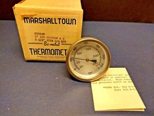 Marshalltown G10648 Bi-Metal Thermometer 2” Dial, 2-1/2” Stem, ⁰F & ⁰C NOS NIB Thermometers price