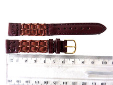 BRACELET MONTRE CUIR 14 MM MARRON et BORDEAUX Montre et bracelet accessoire price