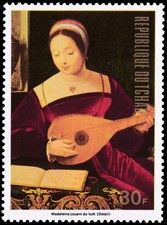 Stamps Chad 1972 Perf. String Instruments  1972 Series N° 574-579  bl 50 String instruments price