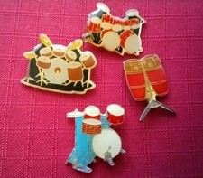 Pin's Lot de 4 Musique Instruments  Percussion Batterie (35) Percussion instruments price