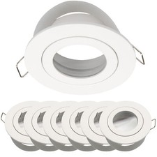 6x Cadre Encastrable MR16 SET Blanc Mat 832-MW Ø60 mm IP44 Built-in ensembles price