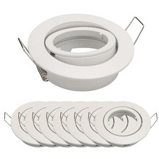 Mextronic 6x Cadre Encastrable GU10 SET Mat Blanc 818-MA Ø65 mm IP20 Built-in ensembles price