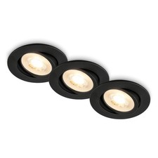 Set de 3 spots LED encastrables 230V plats, orientables, lumière blanche Built-in ensembles price