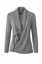 👕 GILET H&M GRIS 💚 LAINE ACRYLIQUE COL EFFET DRAPÉ MANCHES LONGUES HOMME 38 40 Pull et Cardigan et maille homme price