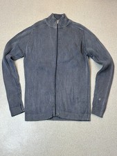 Gilet zippé côtelé Gris Coton - Taille L - homme Pull et Cardigan et maille homme price