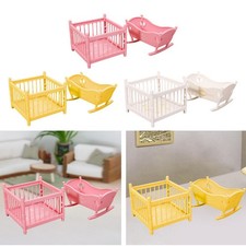 Lit bébé et parc pour poupée miniature à l'échelle 1/12, jouet de jeu Bébé Playpen et Cribs price