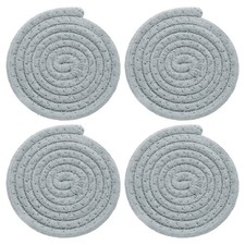 4Pcs Round Braided Placemats, 4.3" Woven Placemat Kitchen Table Place Mat(Gray) Placemat price