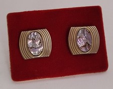 ANCIENS BIJOUX DE CHEMISE BOUTONS DE MANCHETTE  NACRE MÉTAL DORÉ CUFFLINKS # K30 Cufflinks price