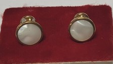 ANCIENS BIJOUX DE CHEMISE BOUTONS DE MANCHETTE NACRE PLAQUÉ OR CUFFLINKS # K33 Cufflinks price