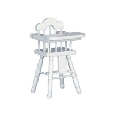 Chaise Haute Bébé Blanche en Bois Miniature Meuble de Chambre Bébé Bébé chambre meubles price