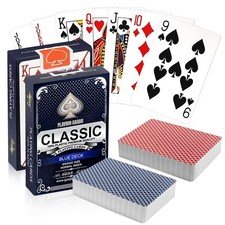 Lot de 2 Cartes Poker Plastique Imperméables, Cartes à Jouer Lavables en PVC Plastic carte fournitures price