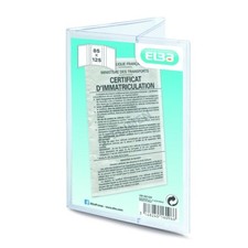 Etui carte grise transparent moto auto plastique PVC pochette Elba porte CG Plastic carte fournitures price