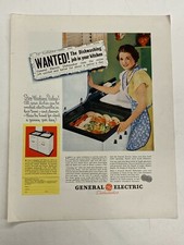 1937 General Electric GE Wanted Dishwashing Dishwasher Advertisement vintage Dishwashing price