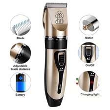 Pet Grooming Kit Dog/Cat Hair Clipper Batterie Rechargeable Trimmer 4 guide comb Pet produits price