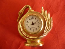 retro-vintage petite horloge dorée miniature décorative quartz - à réviser Decorative horloge price