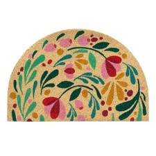 Paillasson demi-cercle floral  60 x 40 cm Paillasson price