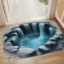 Tapis Paillasson à Illusion d'Optique 3D Cascade 40×60 CM Décoration Maison Paillasson price