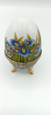 Objet Décoratif Vintage- Oeuf en Porcelaine sur Pieds Style Fabergé- Collection Decorative Object price