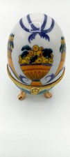 Objet Décoratif Vintage- Oeuf Collection en Porcelaine sur Pieds Style Fabergé Decorative Object price